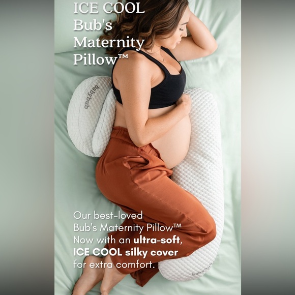 Baby Bub Maternity Pregnancy Pillow + Full Body ICE COOL Blissful Sleep Bundle - Picture 1 of 7